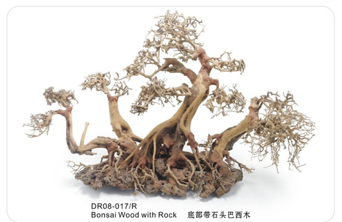 Wholesale Wood Root With Slate Rock Driftwood Aquarium Decor Sculpture