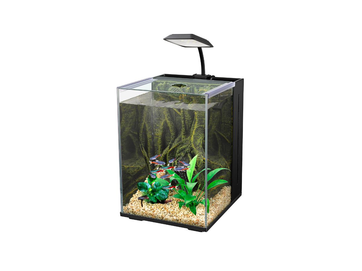 All in One Aquarium Kit Fish Tank Set with Filter Pump LED Light Complete Aquarium System